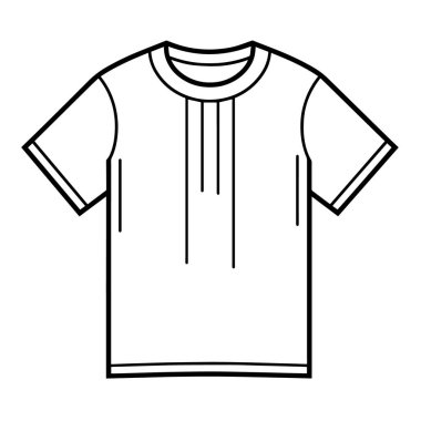 Gösterişli vektör biçiminde minimalist t-shirt simgesi.
