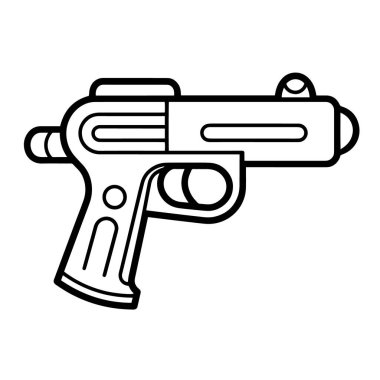 Gösterişli vektör biçiminde minimalist su tabancası simgesi.