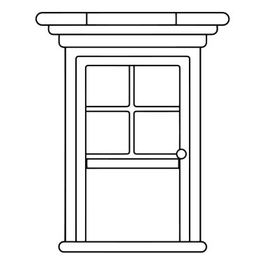 Modaya uygun vektör biçiminde minimalist pencere simgesi.