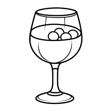 Minimalist wine glass icon in sleek vector format. clipart