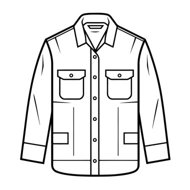 Gösterişli vektör biçiminde minimalist iş giyimi simgesi.