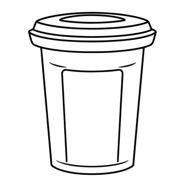 Büyük bir çöp tenekesinin vektör çizimi ikonu, temizlik projeleri için mükemmel.