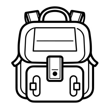 Açık hava vites projeleri için ideal bir sırt çantası taslak simgesinin vektör çizimi.
