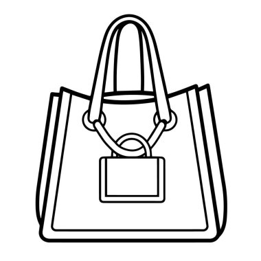 Moda veya seyahat projeleri için uygun bir çanta özet simgesinin vektör illüstrasyonu.