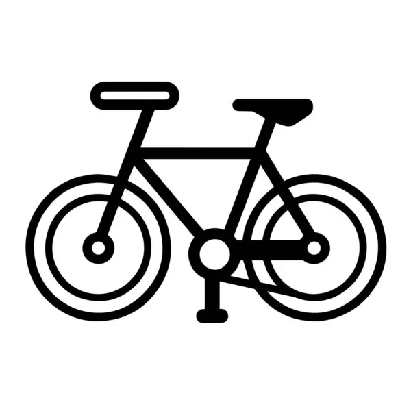 Vector Illustration Bicycle Outline Icon Ideal Transportation Projects — Stock Vector