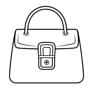 Bir el çantası özet simgesinin vektör illüstrasyonu, aksesuar projeler için ideal.
