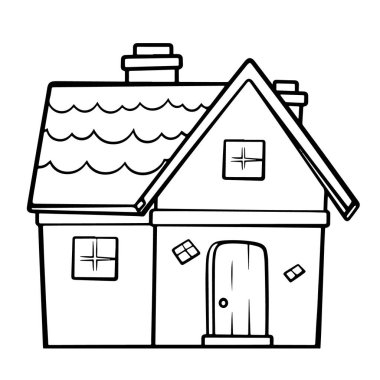 Vektör biçiminde minimalist ev simgesi.