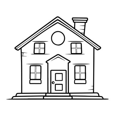 Vektör biçiminde minimalist ev simgesi.