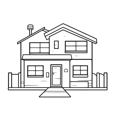 Vektör biçiminde minimalist ev simgesi.