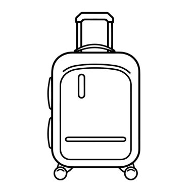 Bagaj taslak simgesinin vektör illüstrasyonu, tatil projesi için ideal.