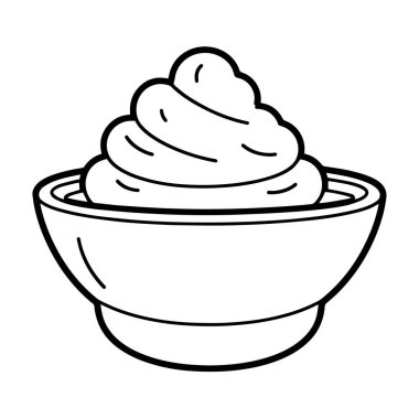 Krem taslak simgesinin vektör illüstrasyonu, güzellik veya aşçılık projeleri için ideal.