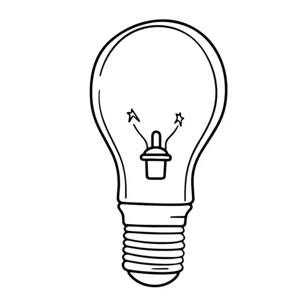 Minimalistyczna Ikona Lampy Pomysłowej Formacie Wektorowym — Wektor stockowy