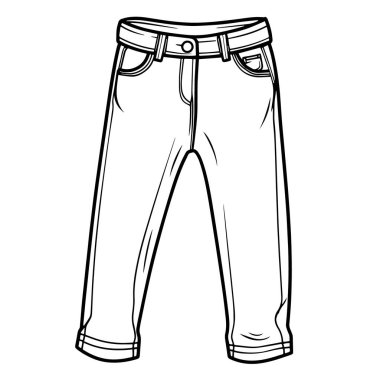 Vektör biçiminde minimalist kot simgesi.