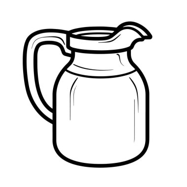 Vektör biçiminde minimalist süt sürahi simgesi.