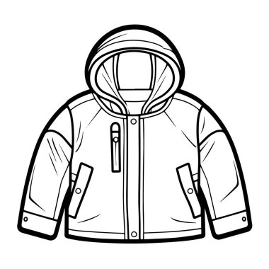 Vektör biçiminde minimalist ceket simgesi.