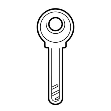 Vektör biçiminde minimalist anahtar simgesi.