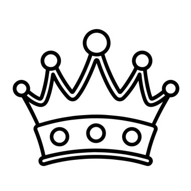 Vektör biçiminde minimalist kral taç simgesi.