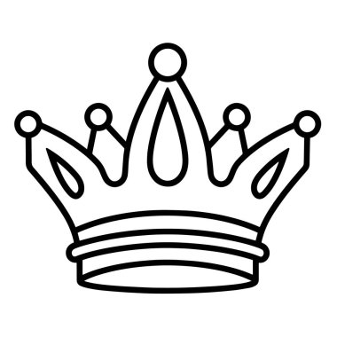 Vektör biçiminde minimalist kral taç simgesi.