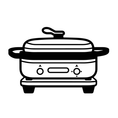 Vektör biçiminde minimalist ızgara simgesi.