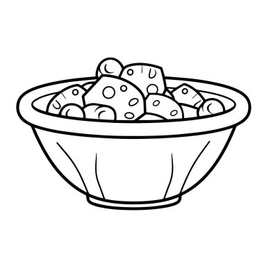 Çikolata parçacıklarının minimalist vektör tasviri, grafikler için ideal.