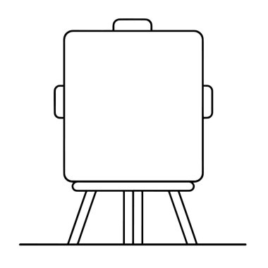 Bir eğitim tablosunun minimalist vektör tasviri, eğitim materyalleri için mükemmel.