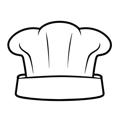 Mutfak başlığı sembolü. Temiz çizgi sanat tasarımı ögesi.