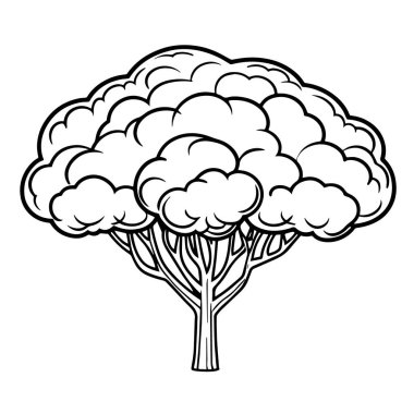 Doğanın amblem sembolü. Serene line sanat tasarımı ögesi.