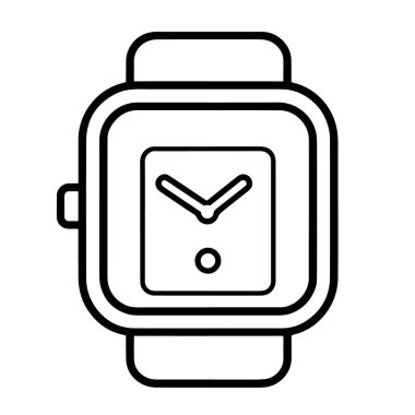 Zaman aralığı sembolü. Temiz çizgi sanat tasarımı ögesi.