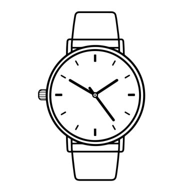 Zaman aralığı sembolü. Temiz çizgi sanat tasarımı ögesi.