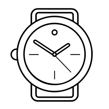 Zaman aralığı sembolü. Temiz çizgi sanat tasarımı ögesi.