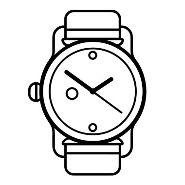 Zaman aralığı sembolü. Temiz çizgi sanat tasarımı ögesi.