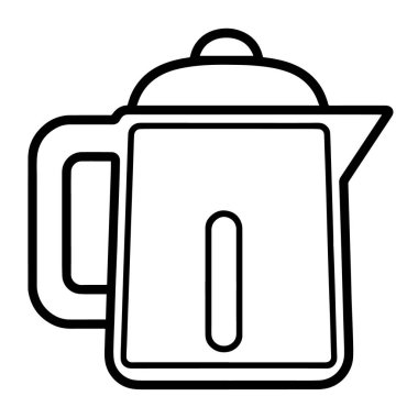 Sıvı kabı sembolü. Minimalist çizgi sanat tasarımı ögesi.