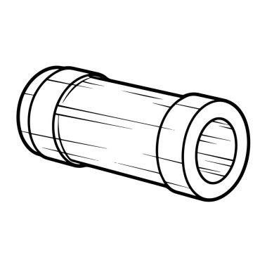 Ahşap boru hatlarının minimalist vektör tasviri, sigara grafikleri için ideal.