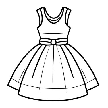 Narin bale kostüm sembolü. Rafine edilmiş çizgi tasarım ögesi.