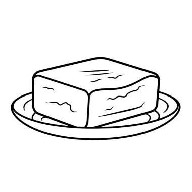 Bir sabun çubuğunun basit vektör çizimi, tuvalet işareti için ideal.