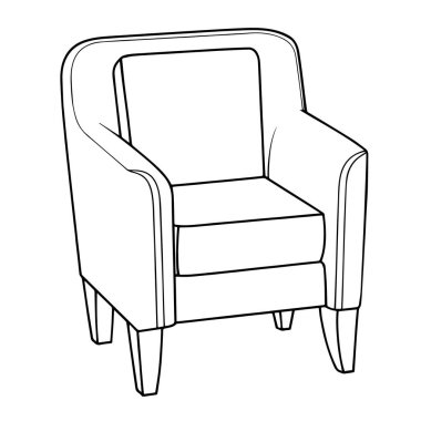 Ev mobilyaları ana hatlı vektör simgesi, grafik projeleri için mükemmel.