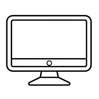 Ana hatlı vektör simgesini izle, teknoloji temalı grafikler için mükemmel.