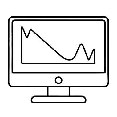 Ana hatlı vektör simgesini izle, teknoloji temalı grafikler için mükemmel.