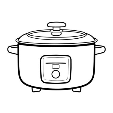 Çoklu pişirme ana hatlı vektör simgesi, mutfak temalı grafikler için ideal.