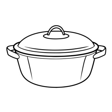 Pan ana hatlı vektör simgesi, mutfak temalı grafik projeleri için mükemmel.