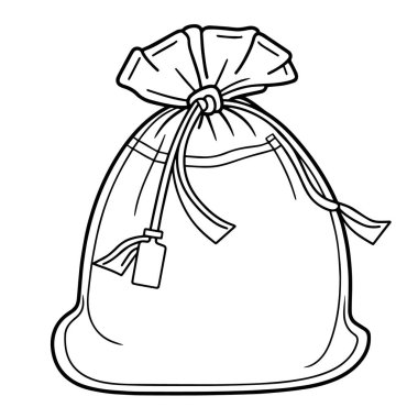 Para çantası ana hatlı açık artırma temalı vektör.