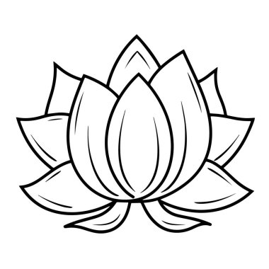 Parlak nilüfer çiçeği ikonu vektörü, spa temalı projeler için mükemmel. Doğal güzellik..