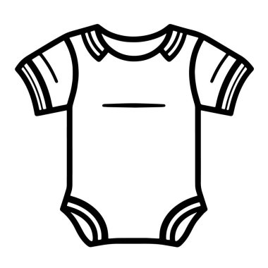 Bebek kıyafetinin basitleştirilmiş çizimi.