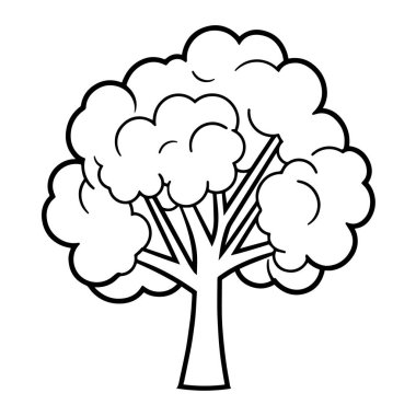 Brokoliyi vektörde sadeleştirilmiş illüstrasyon.