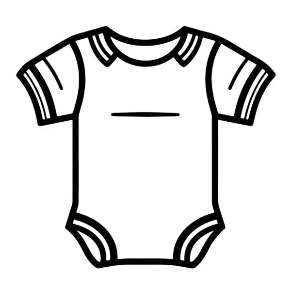 Ilustración Simplificada Del Traje Bebé — Vector de stock