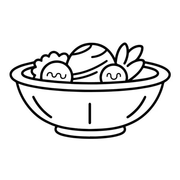 Simplified Illustration Starter Dish Vector — Stock Vector