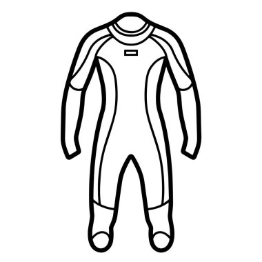 Dayanıklı bir dalış giysisinin özet simgesini içeren vektör illüstrasyonu.