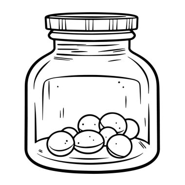 Temel ilaç ilaçlarının ana simgesini içeren vektör illüstrasyonuName.