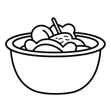 Temiz ve minimalist yan yemekler vektör çizelgesi.