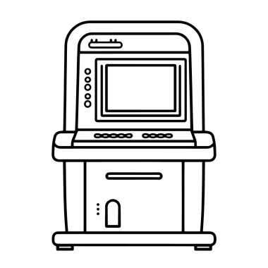 Oyun konsolu ana simgesinin parlak vektör illüstrasyonu.